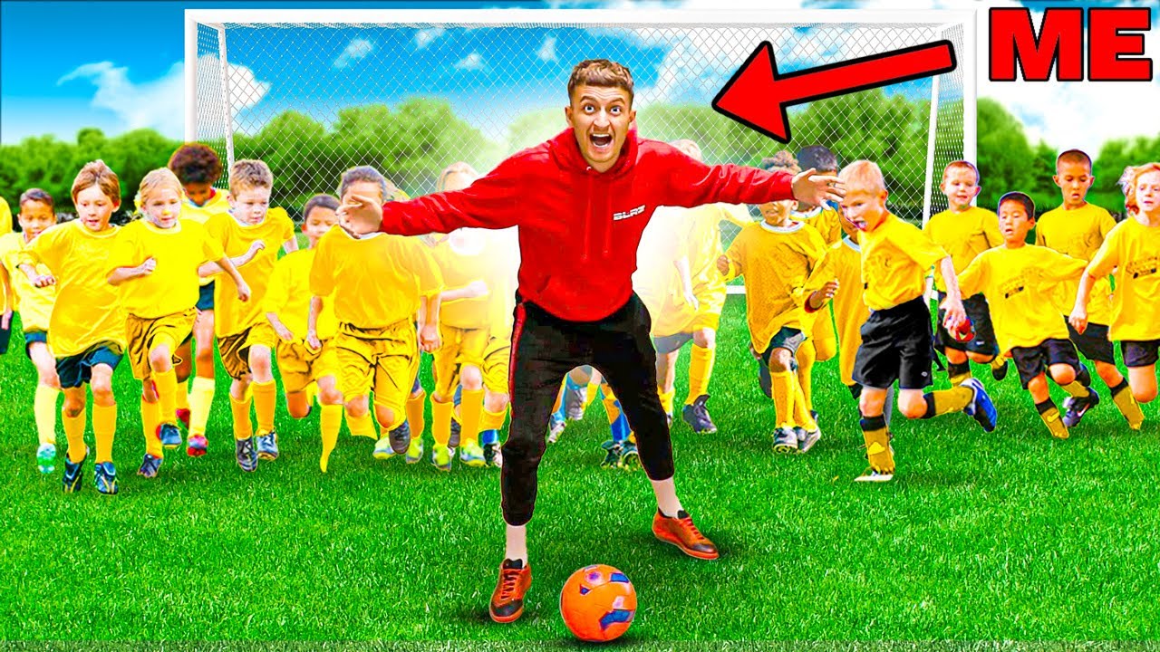 Professional footballer vs kids