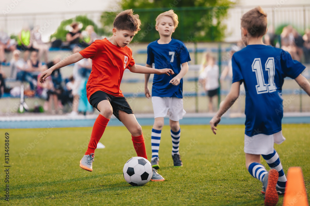 Kids playing soccer