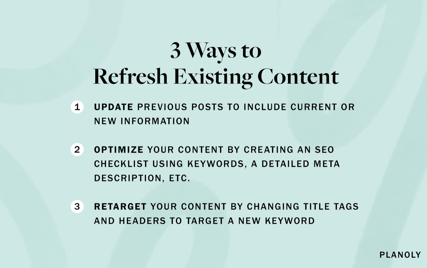 content refresh best practices