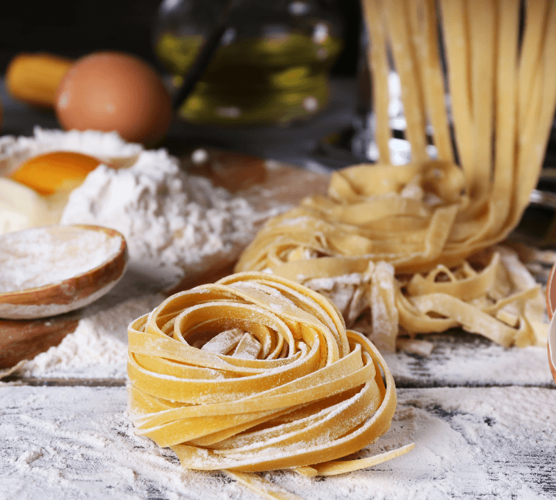 Homemade pasta from scratch