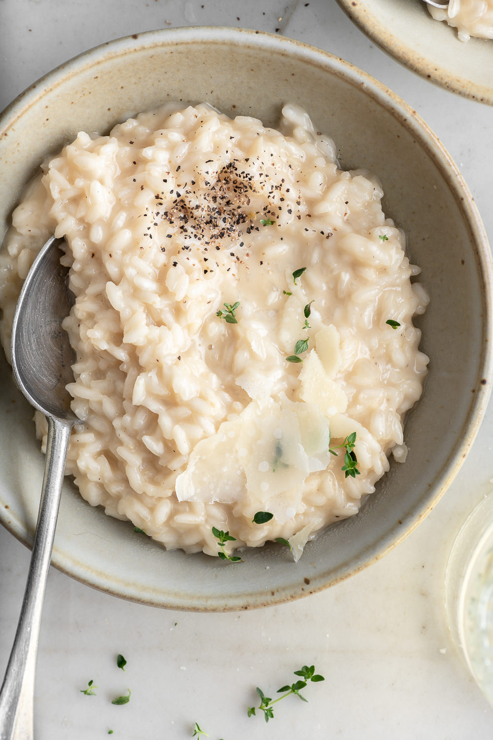 Creamy risotto with parmesan