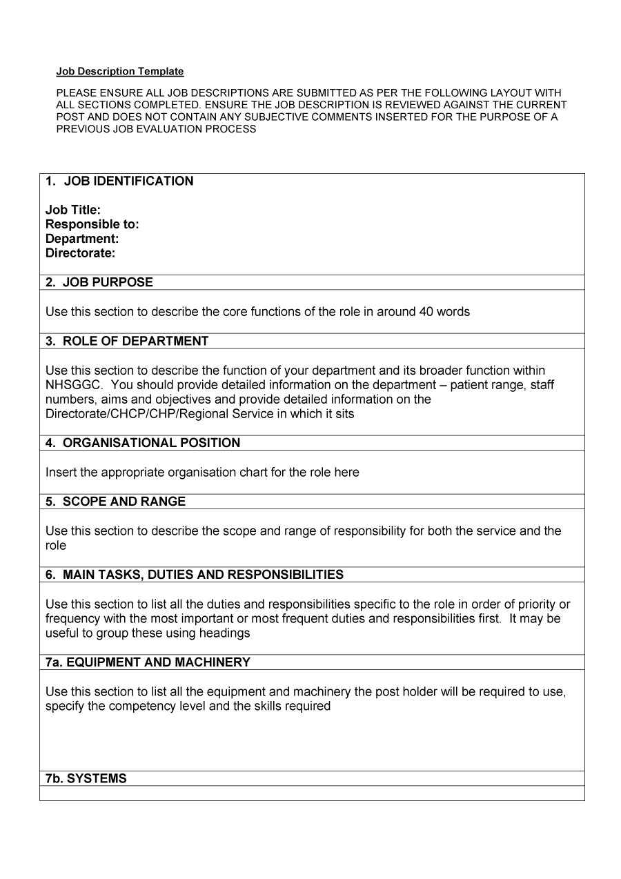 job description document