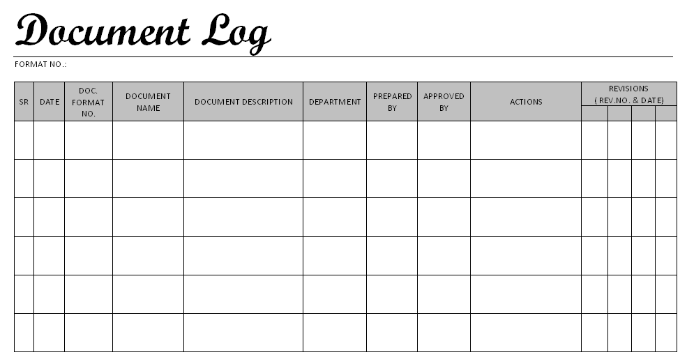 workplace documentation log