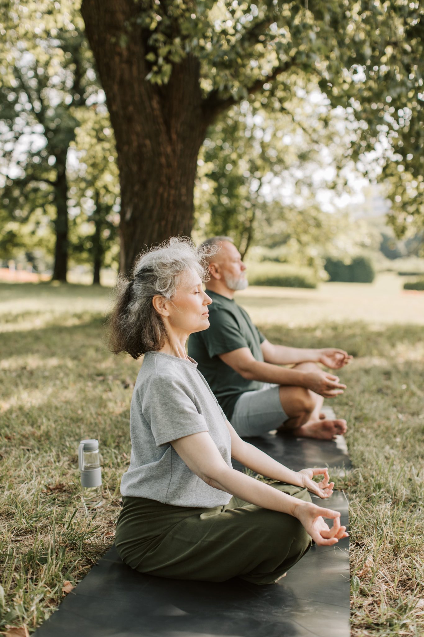 older adult practicing mindfulness