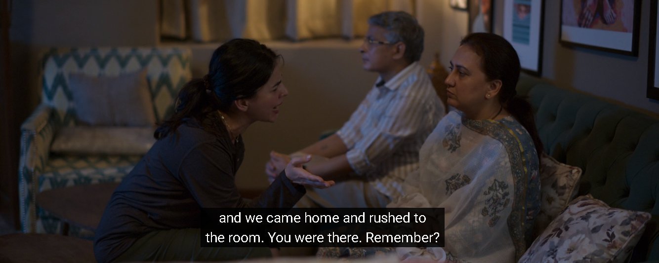 family gathering confrontation scene