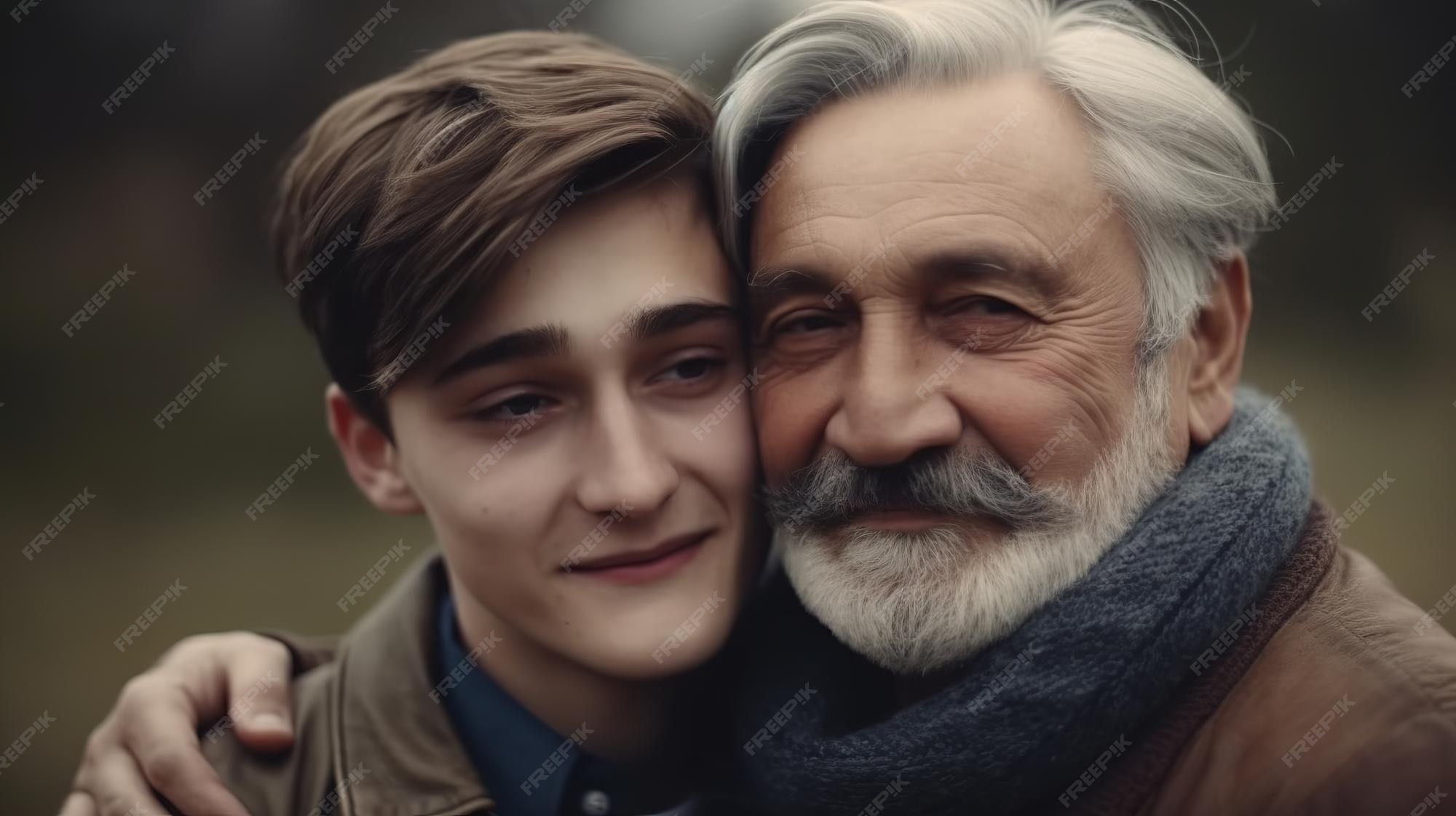 older father young child