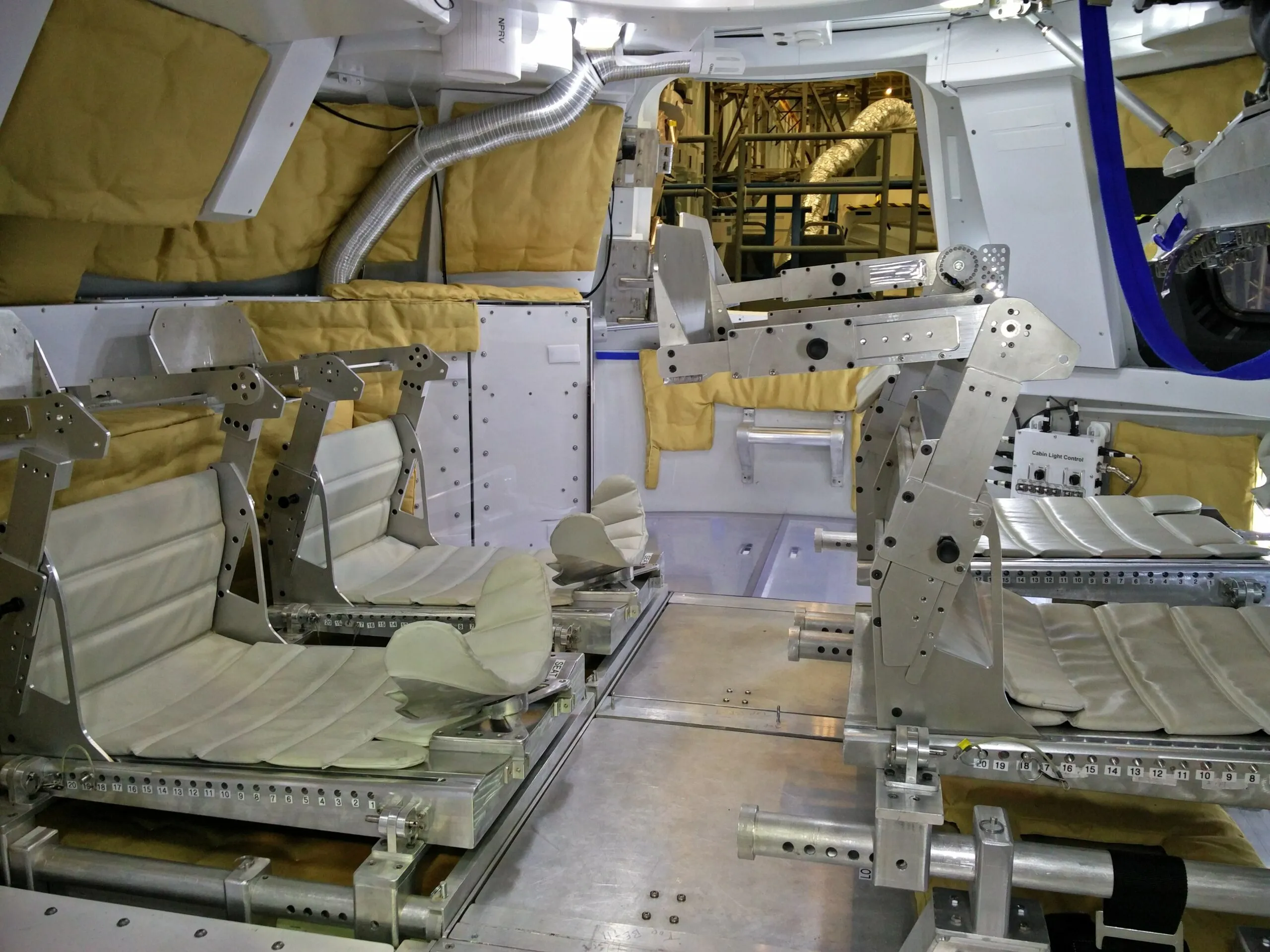 Orion spacecraft interior
