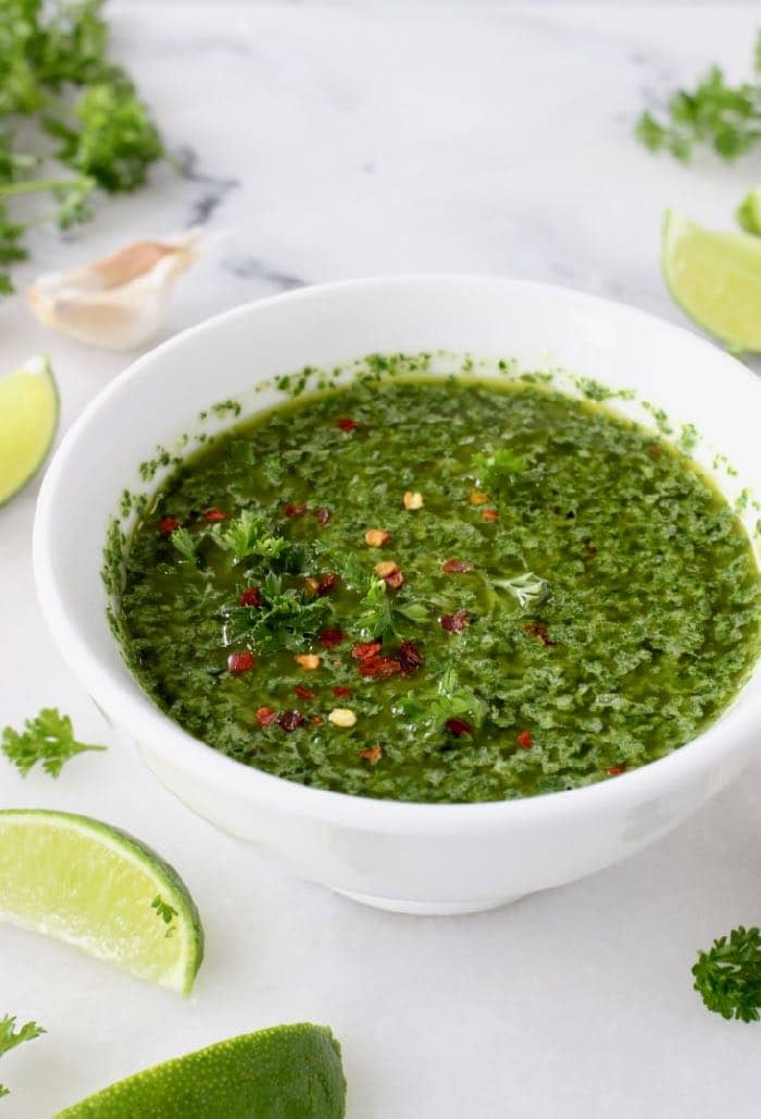 Chimichurri parsley garlic sauce