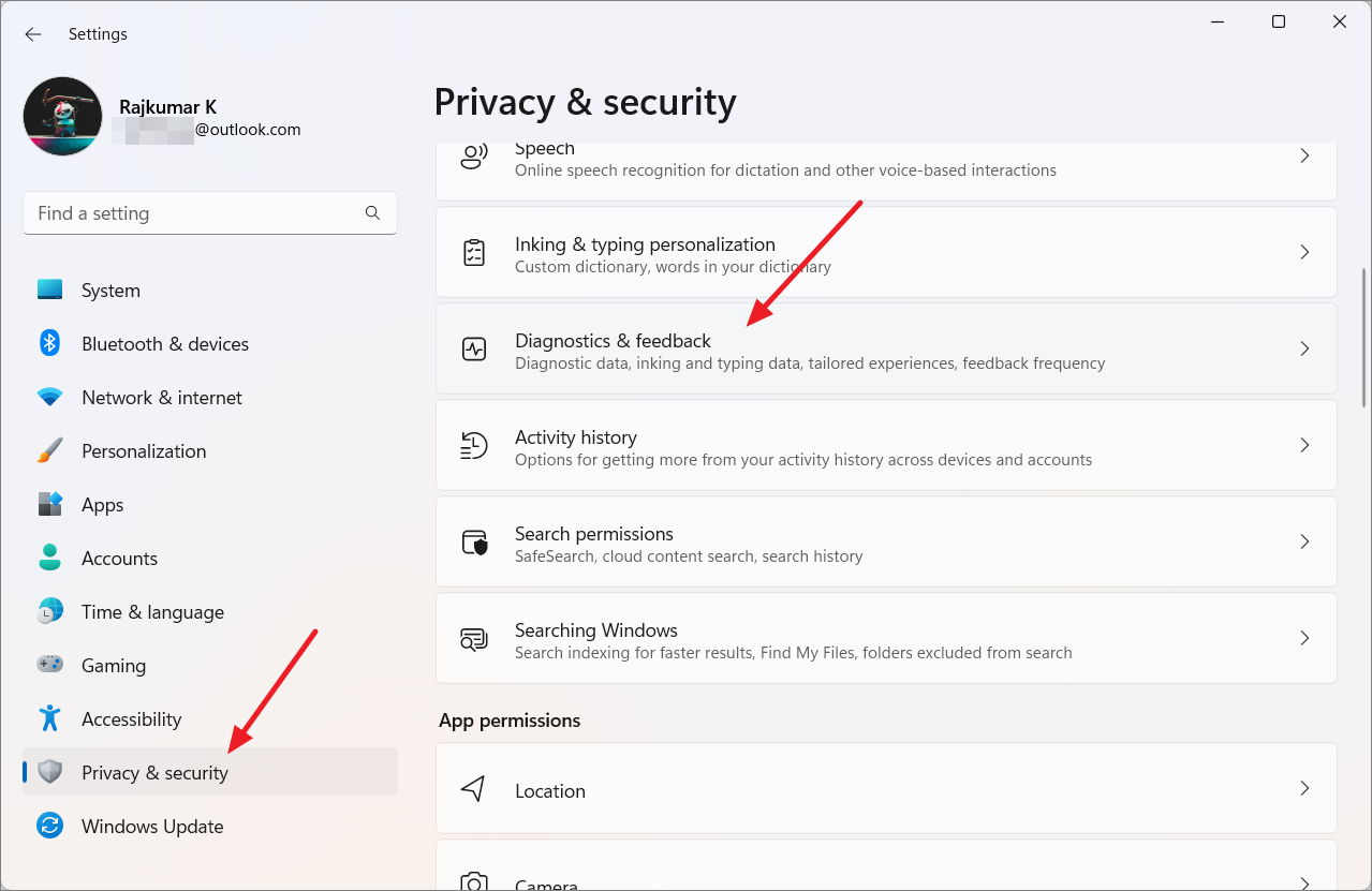 privacy settings
