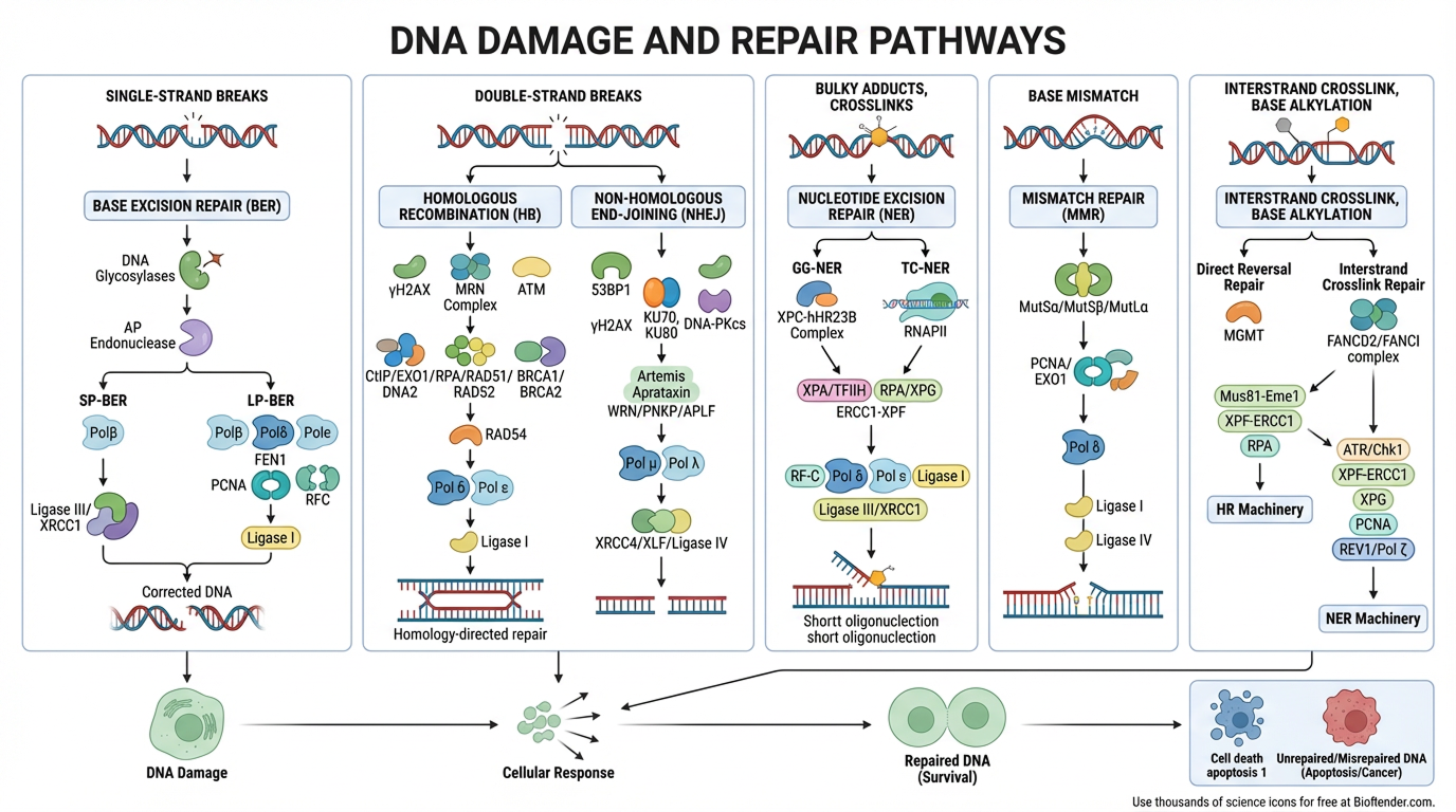 Bat DNA repair mechanisms