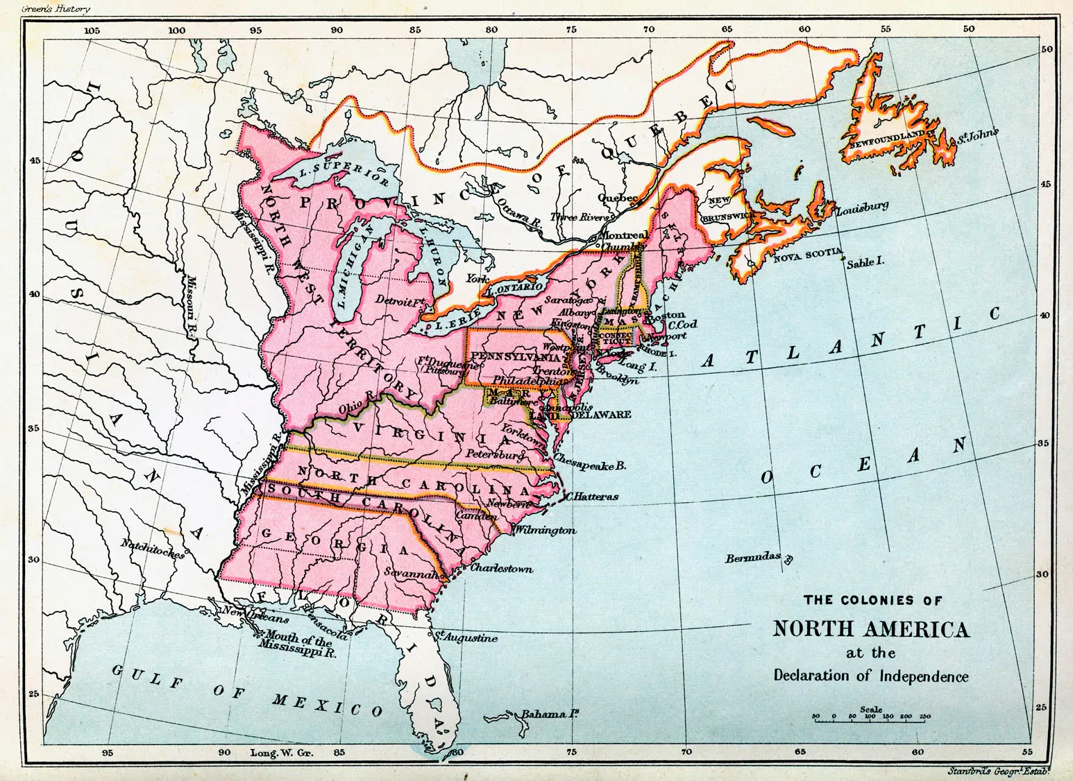 Historical settler colonial map