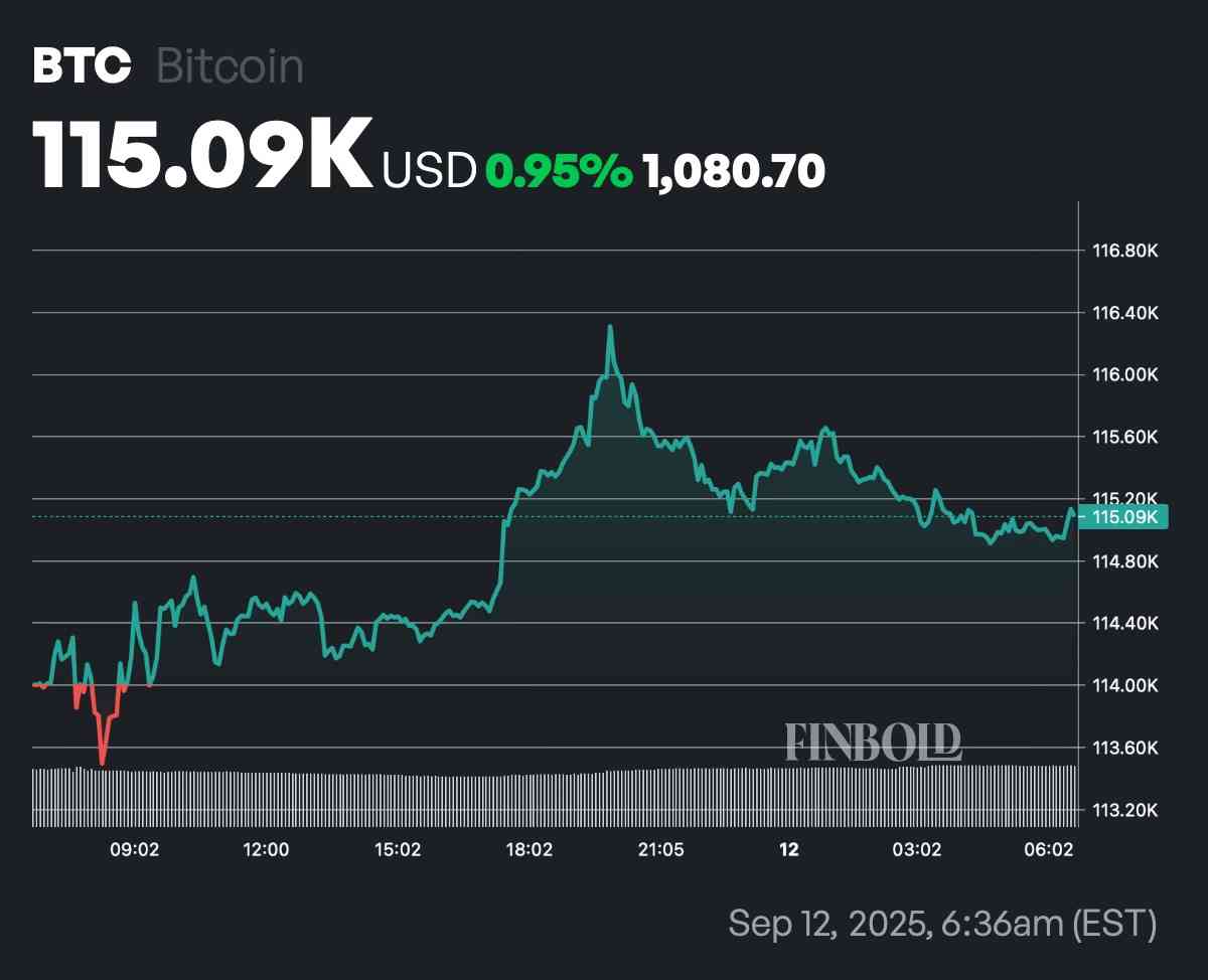 Bitcoin price chart below $65,000
