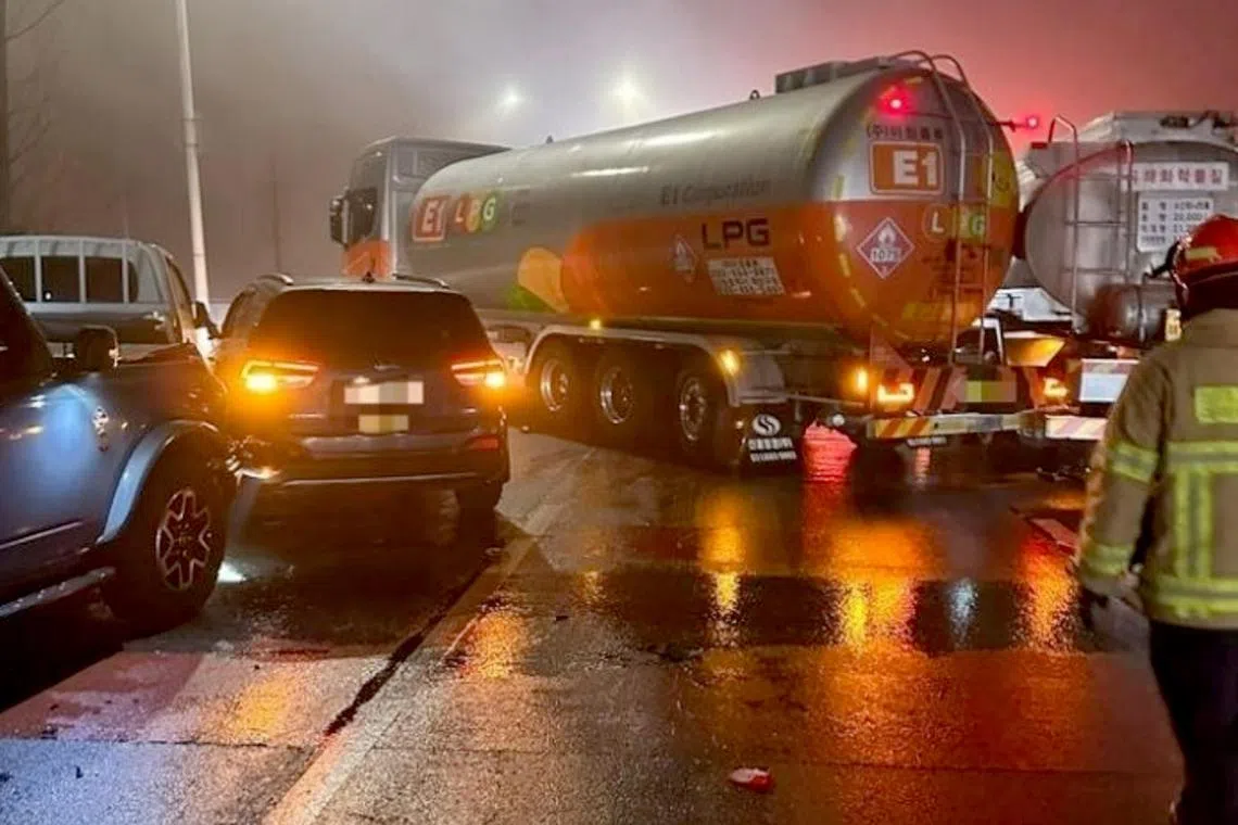 Black Ice: How Invisible Ice Triggers Multi-Vehicle Pileups