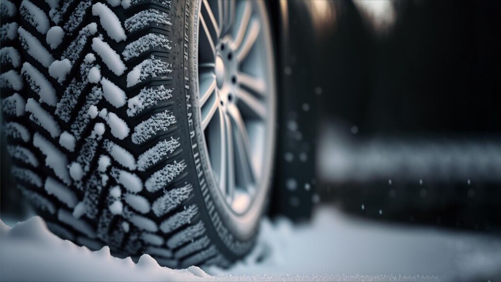 winter tires on ice