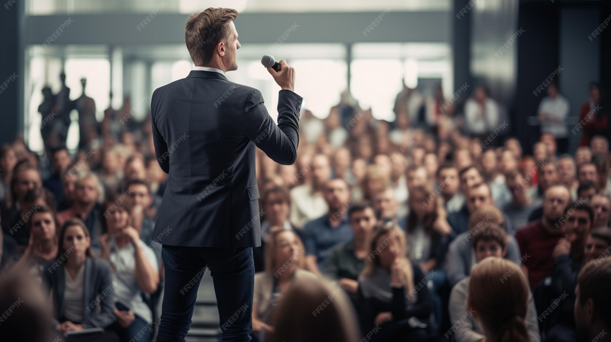 corporate executive speaking