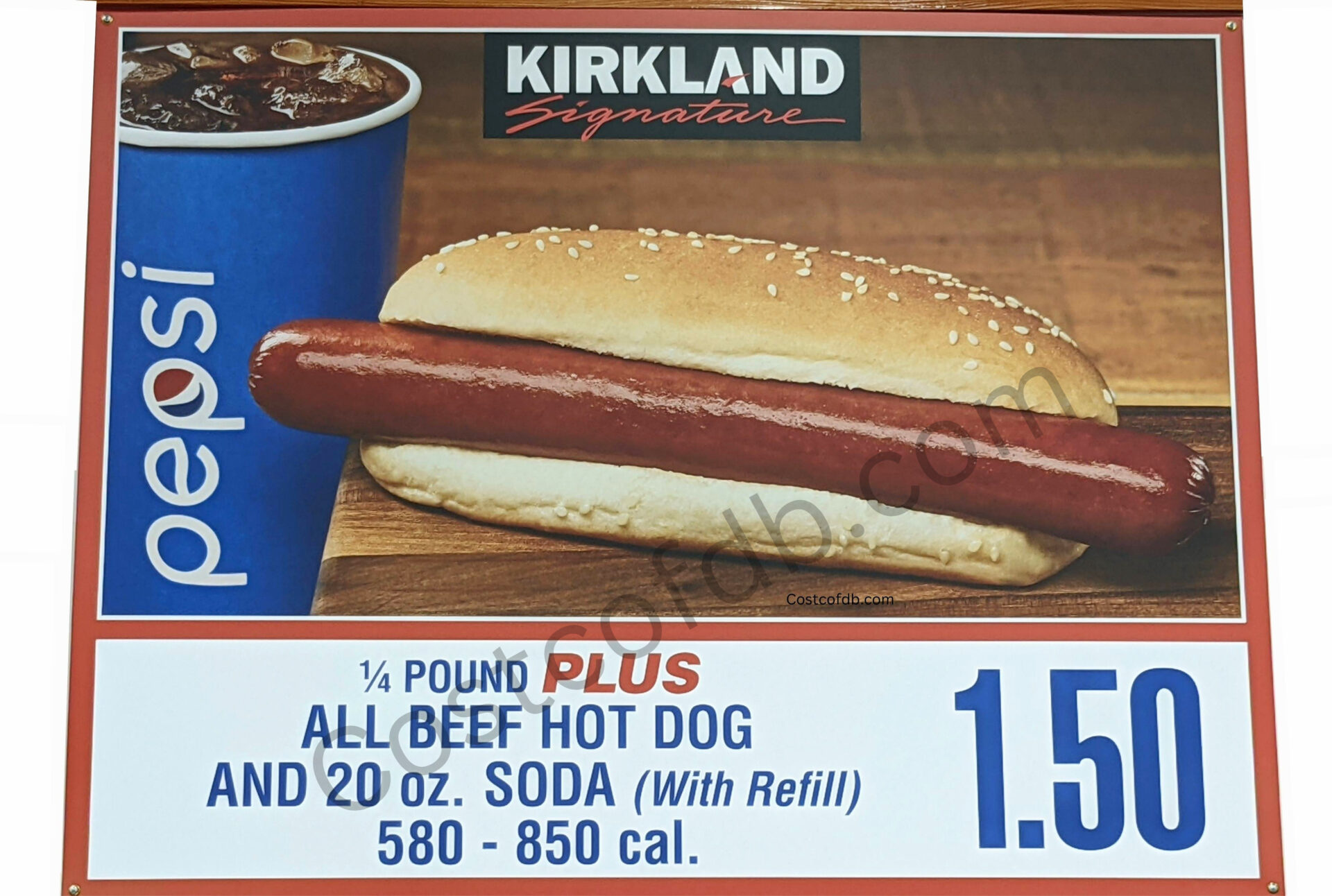 Costco hot dog menu pricing