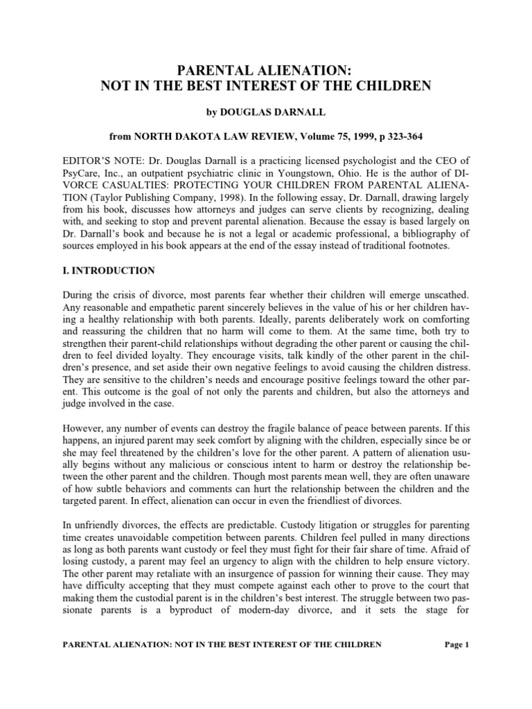 parental alienation custody