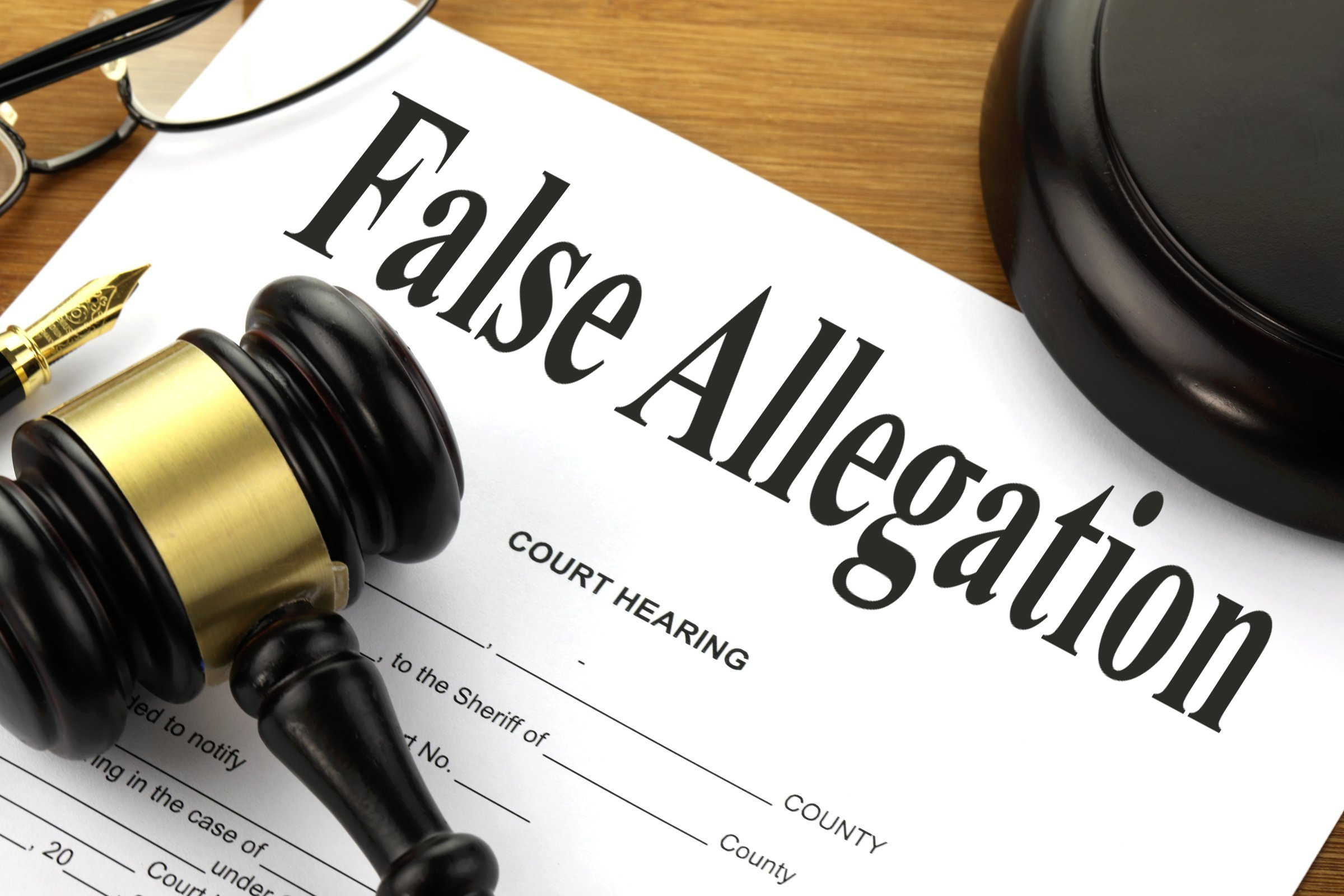 false allegations courtroom