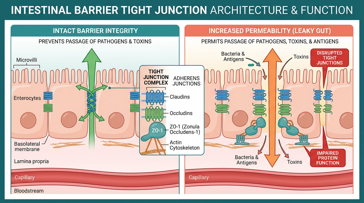 intestinal epithelial cells tight junctions