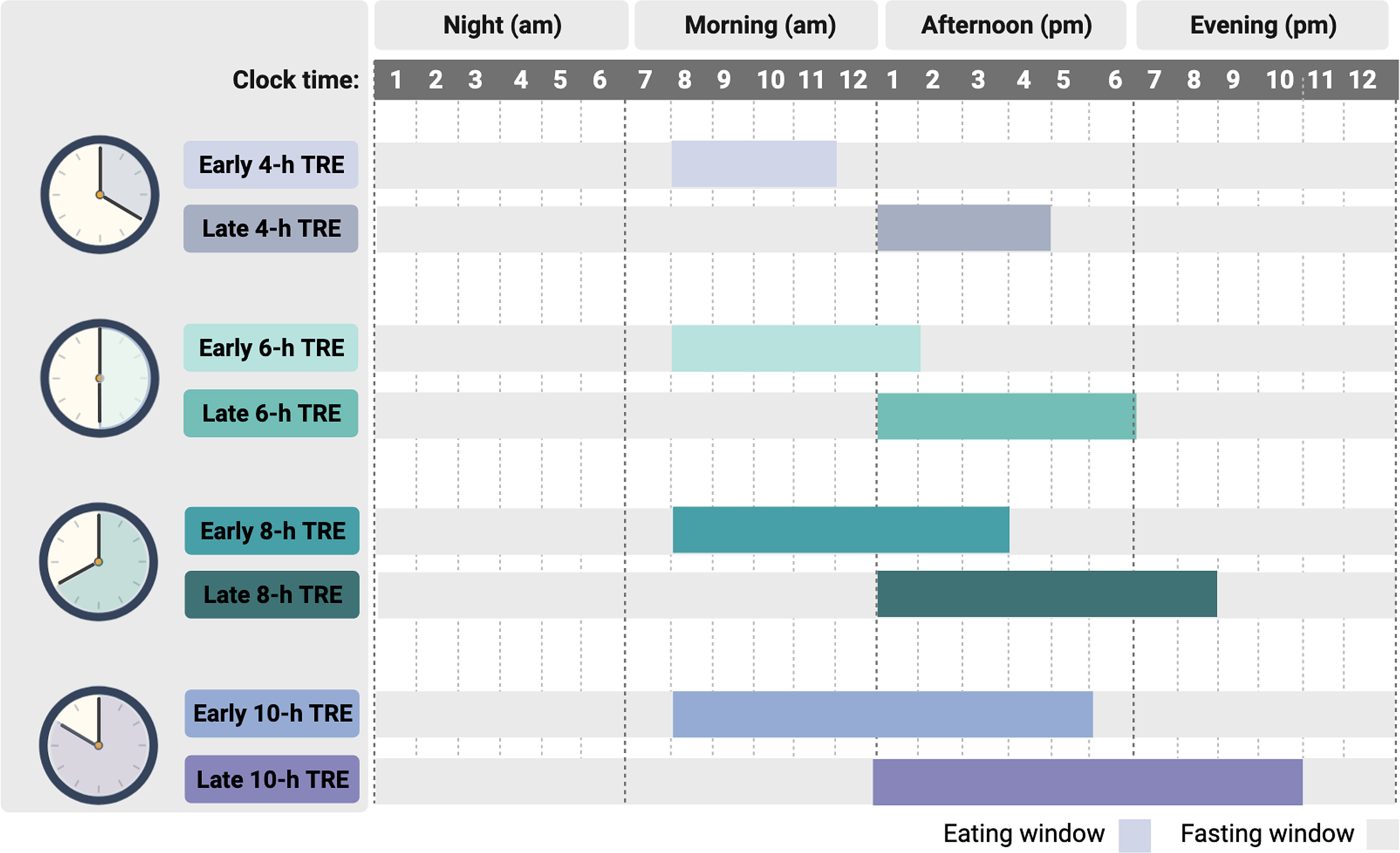 time restricted eating schedule chart