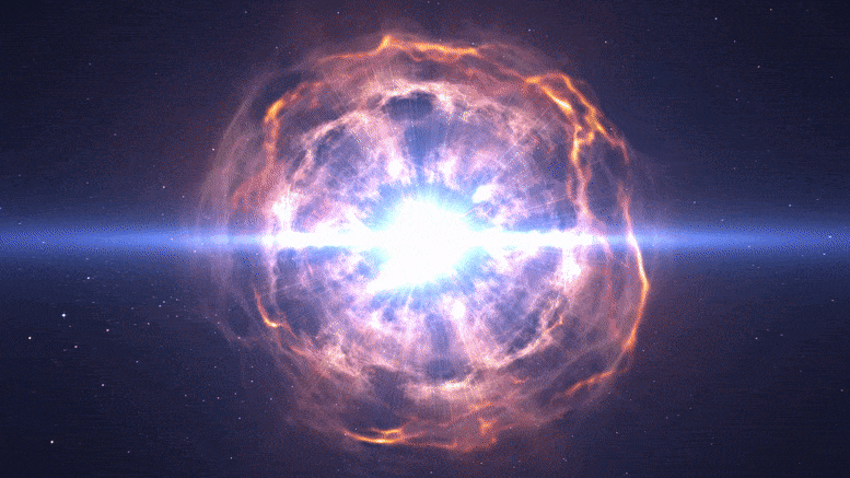 Type Ia supernova explosion