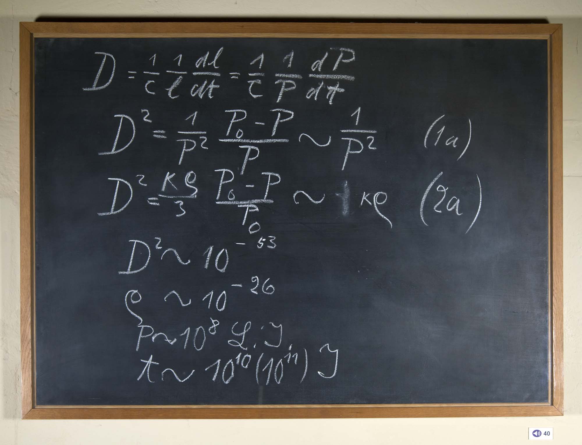 Einstein field equations chalkboard