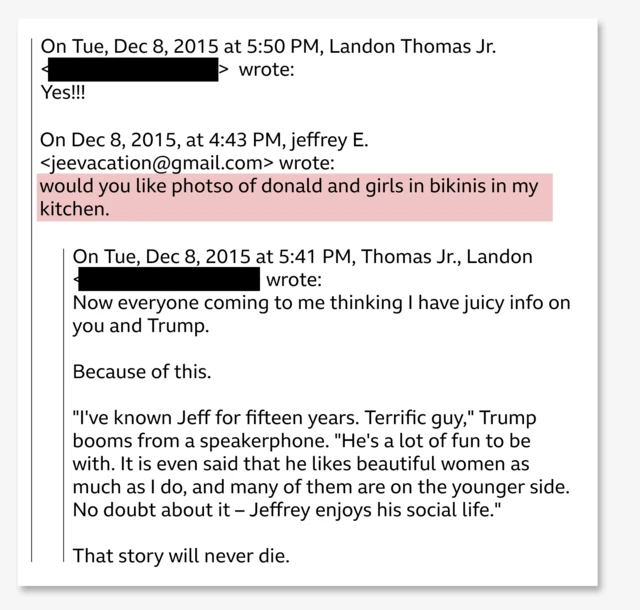 Jeffrey Epstein leaked emails