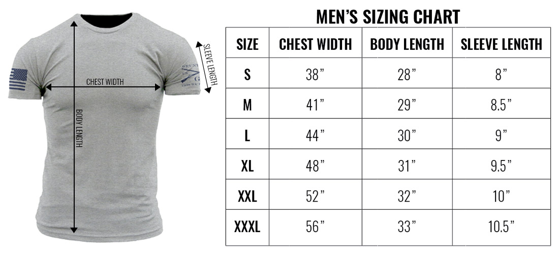 men's shirt sizing chest measurements