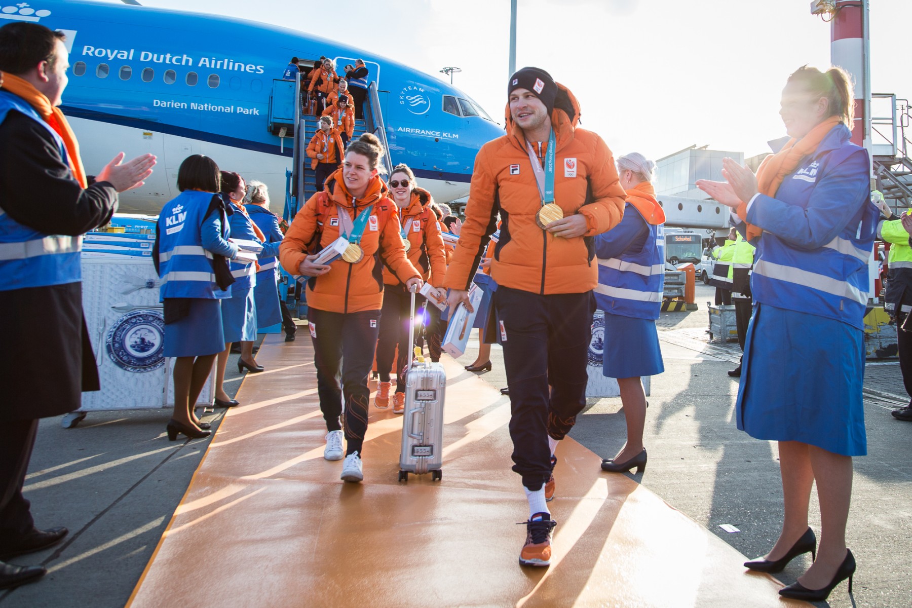 Dutch Olympic team arrival KLM