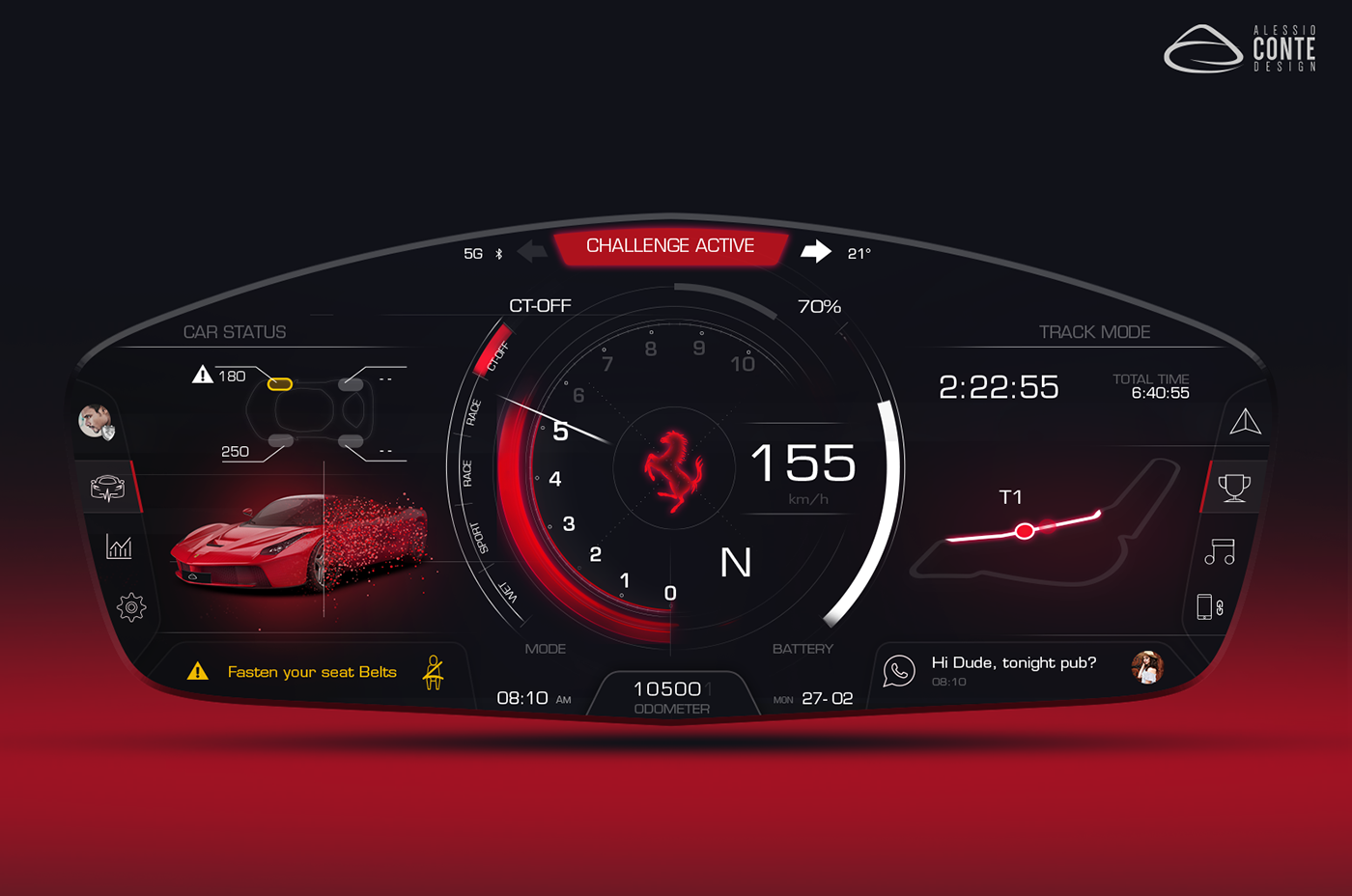 Ferrari HMI interface