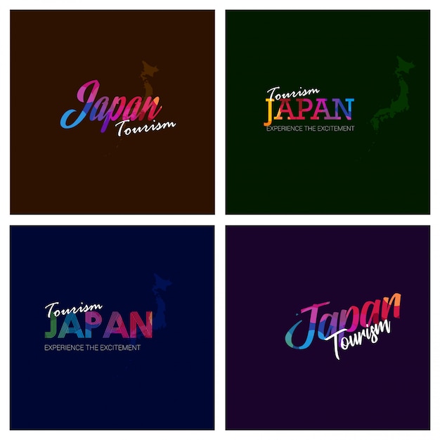 Japan tourism logo typography