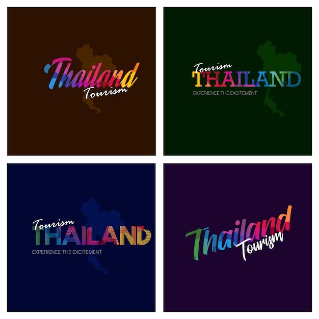 Thailand tourism logo typography