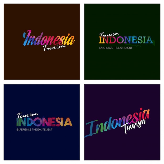 Indonesia tourism logo typography