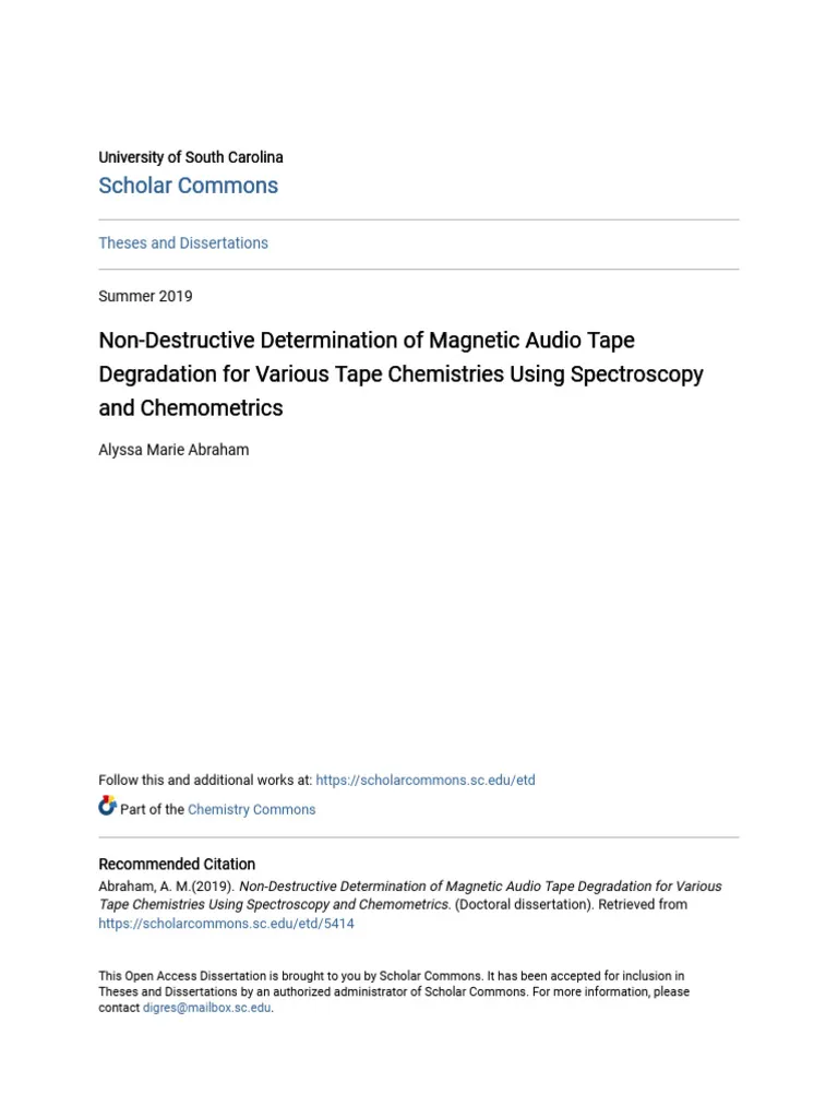 magnetic tape degradation closeup