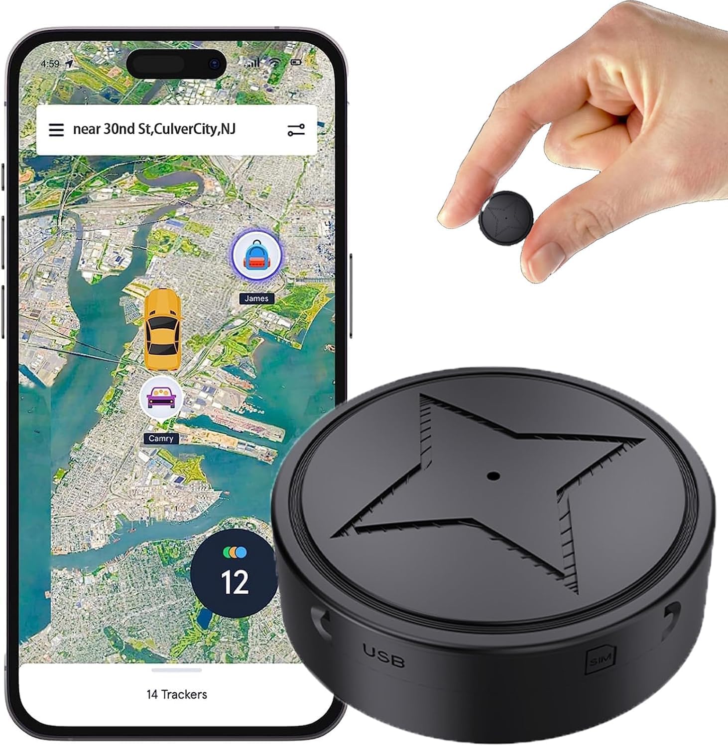 magnetic GPS tracker device