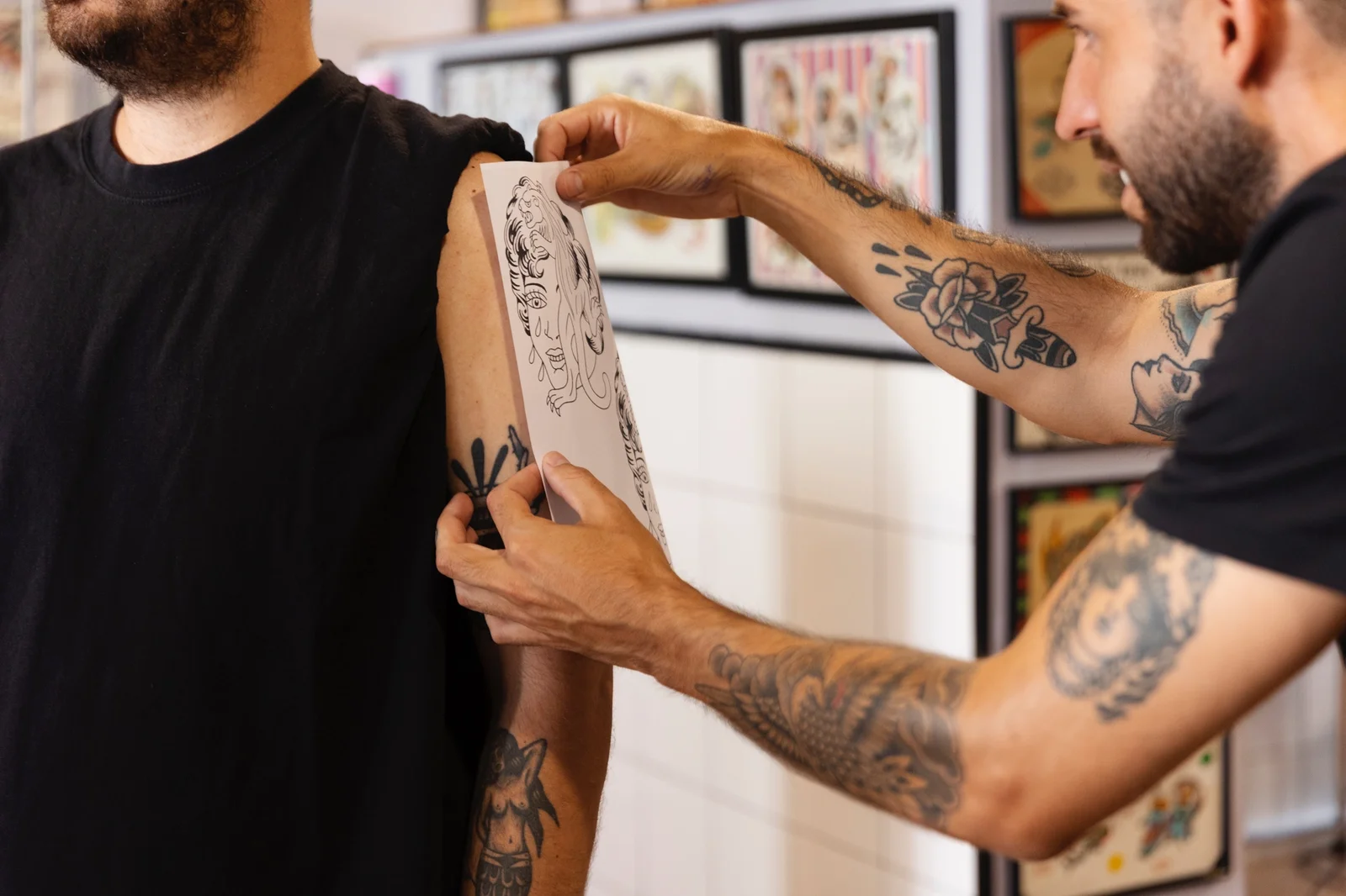 tattoo artist consultation arm