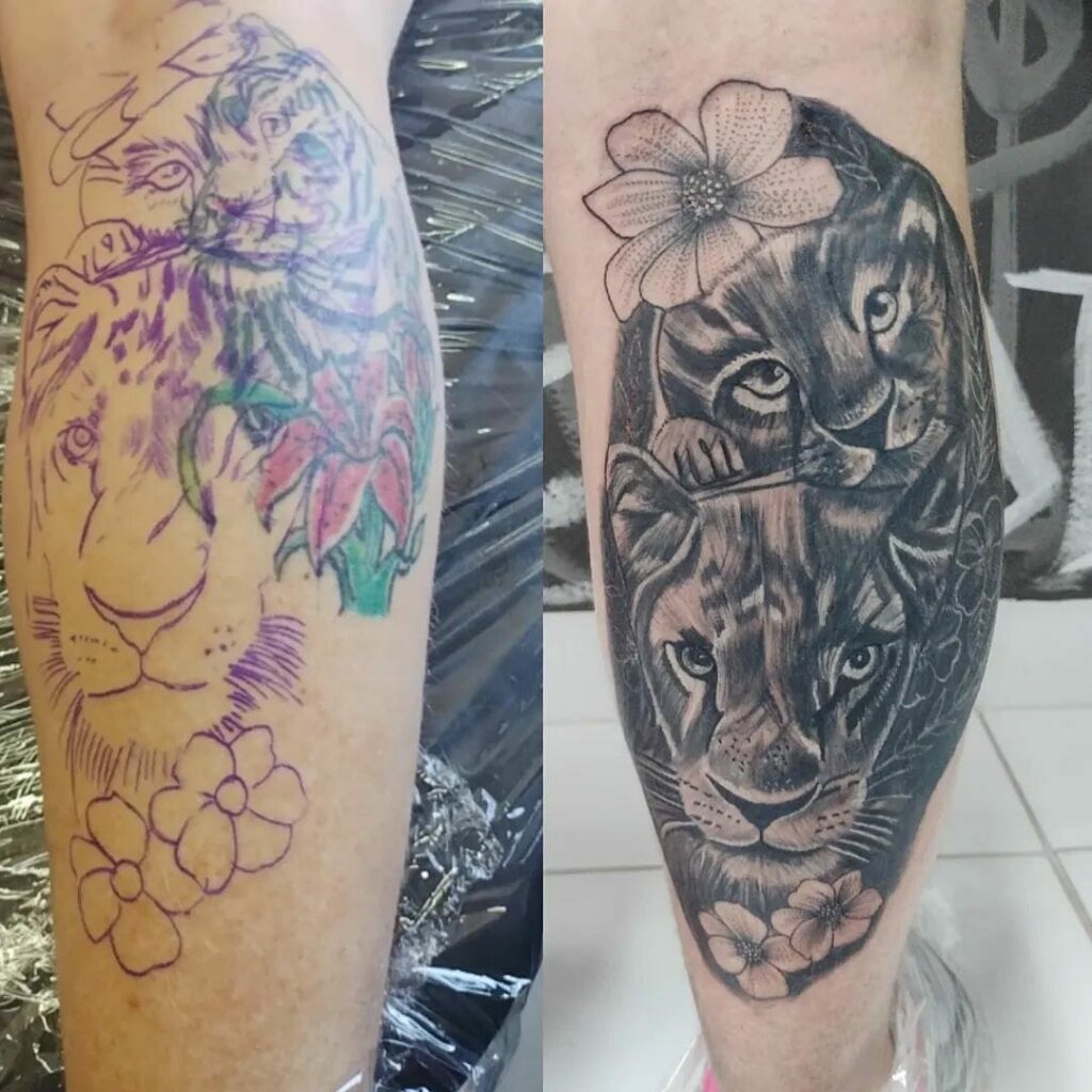 tattoo cover-up redesign work