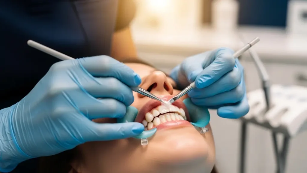 dental clinic gel application