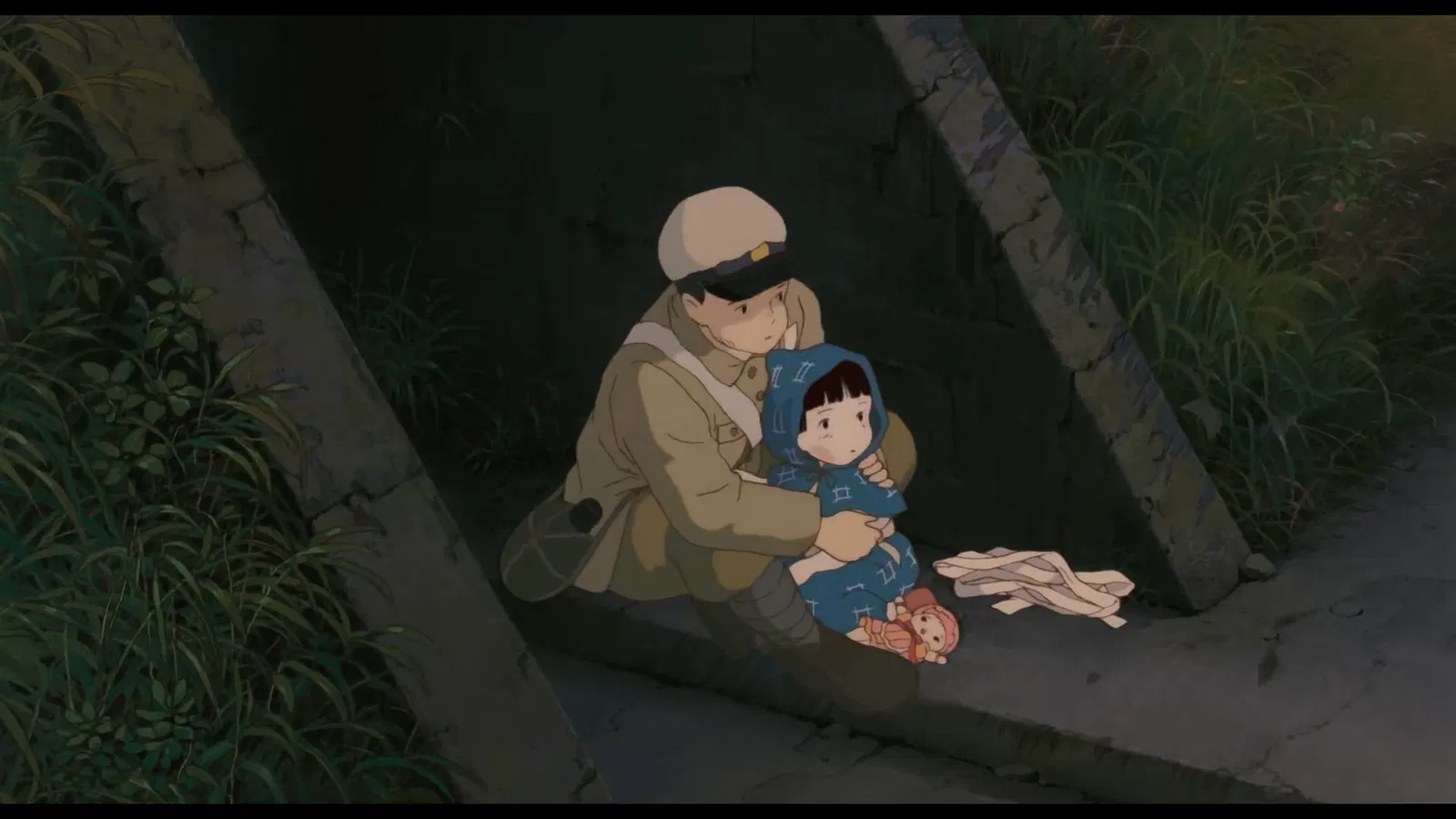 Seita and Setsuko in shelter
