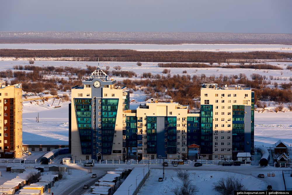 Yakutsk city permafrost architecture
