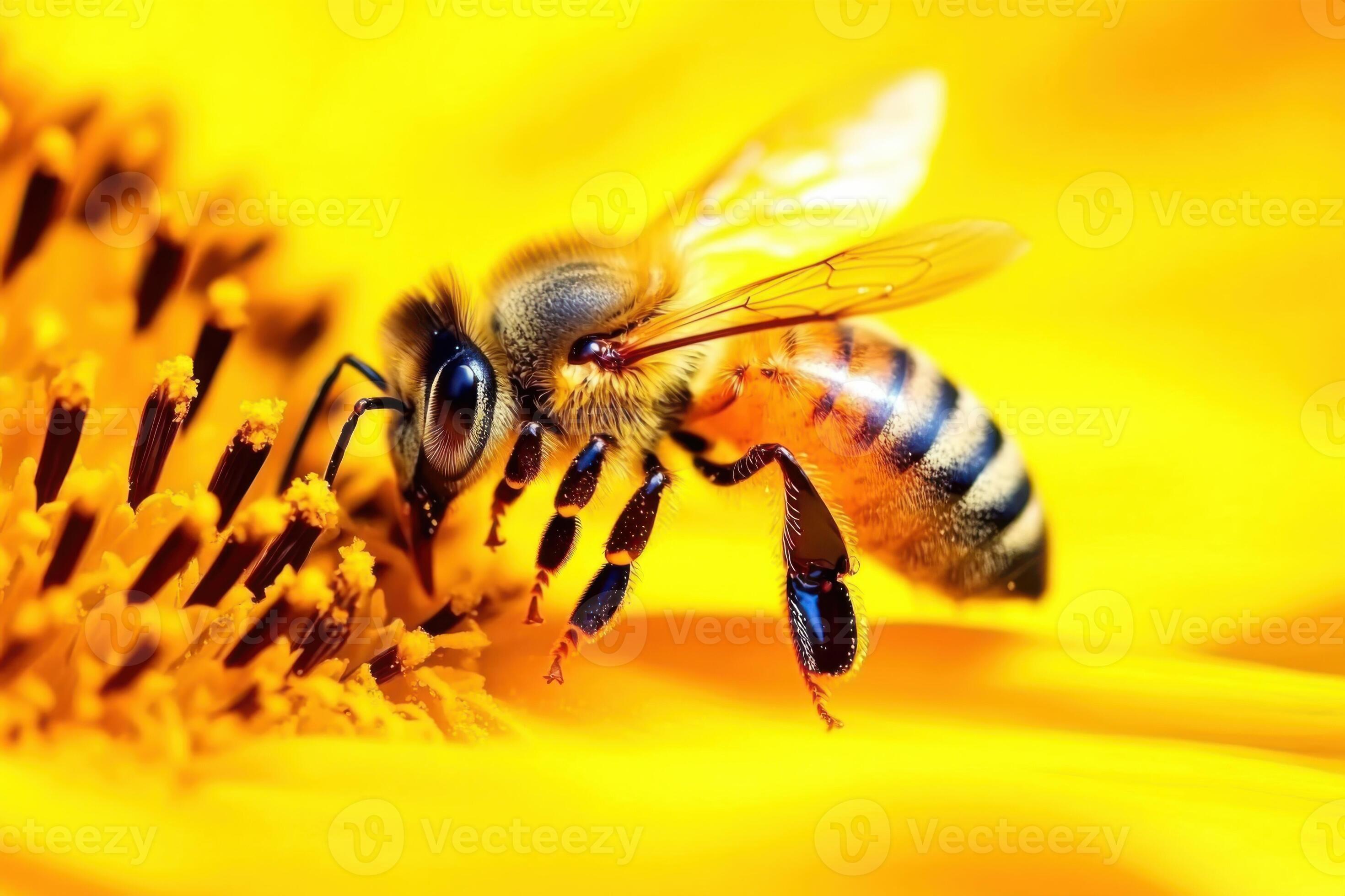 honeybee forager collecting nectar