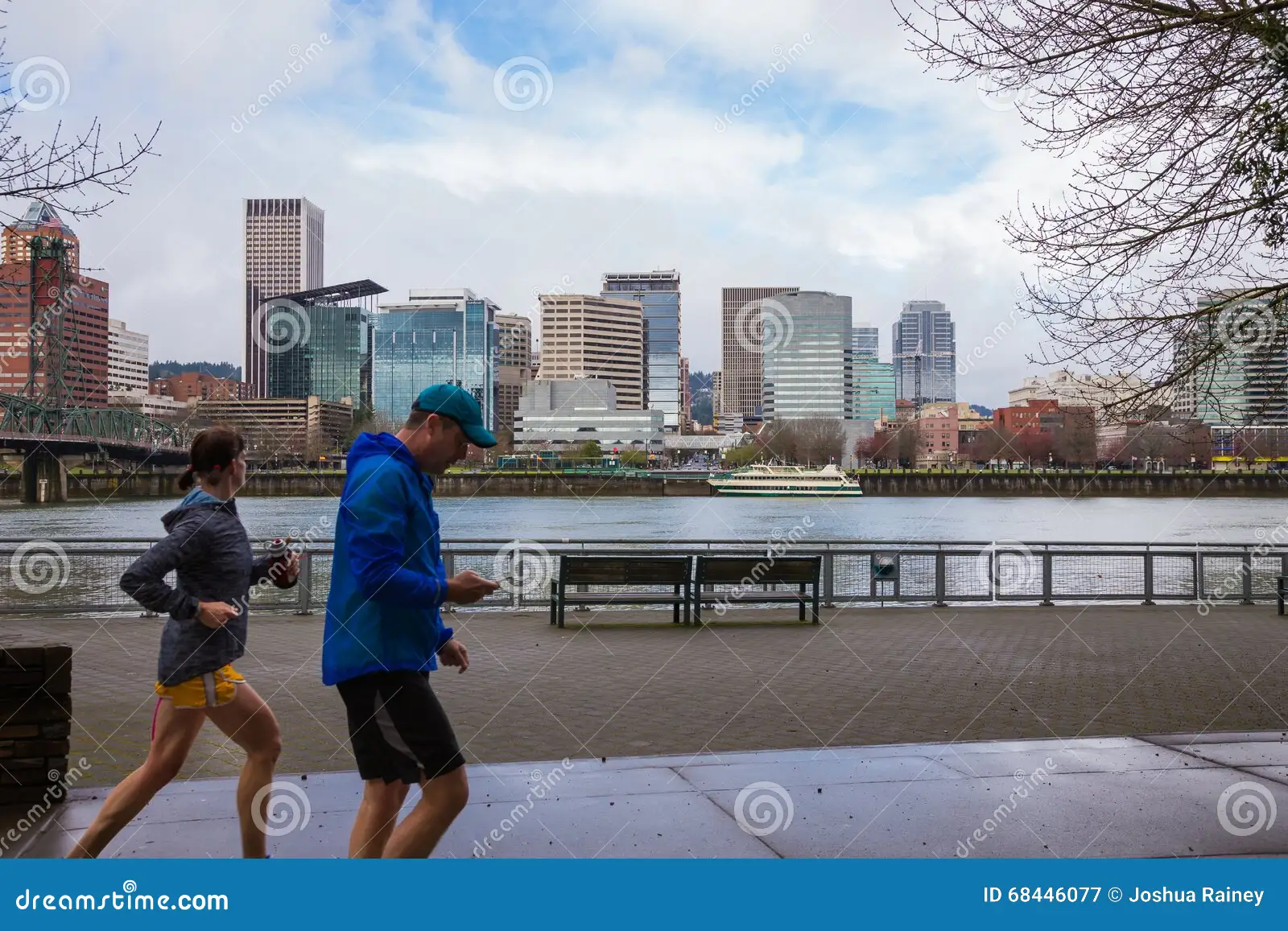 Waterfront trails cityscape