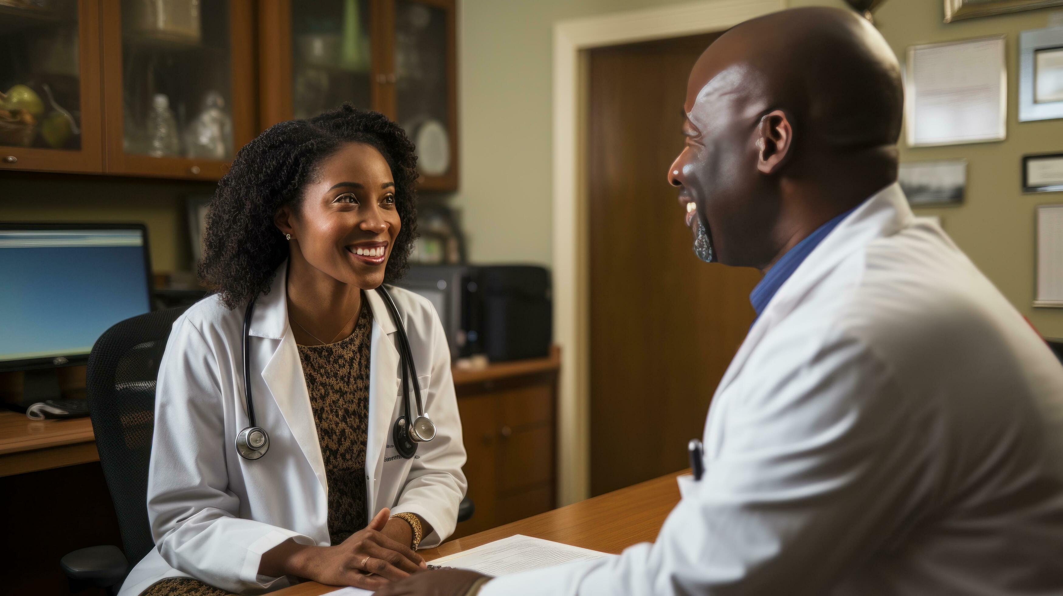 oncology patient consulting doctor