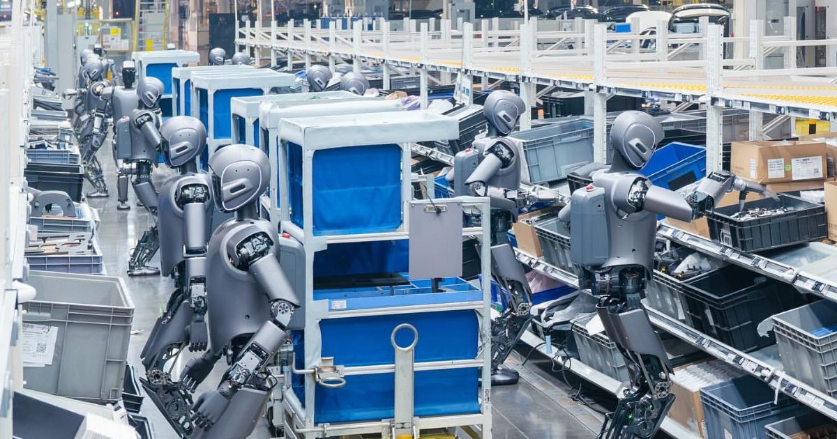 Chinese automotive factory robots