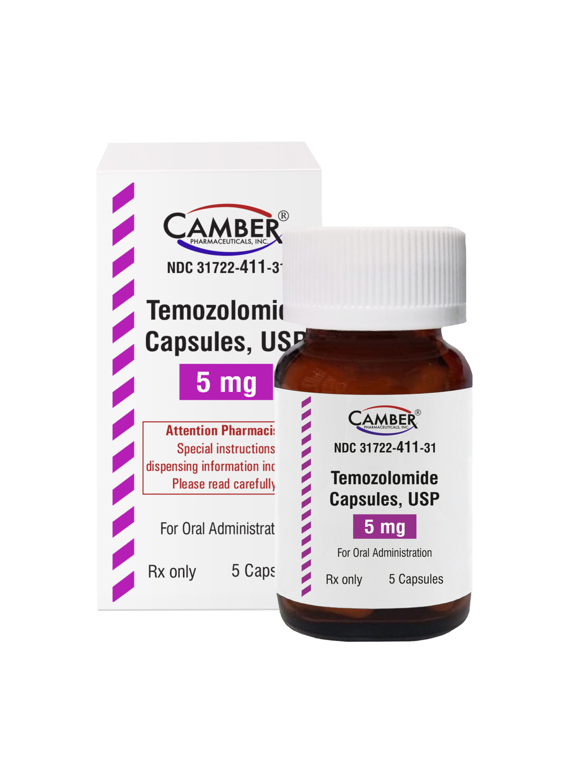 Temozolomide chemotherapy drug capsules