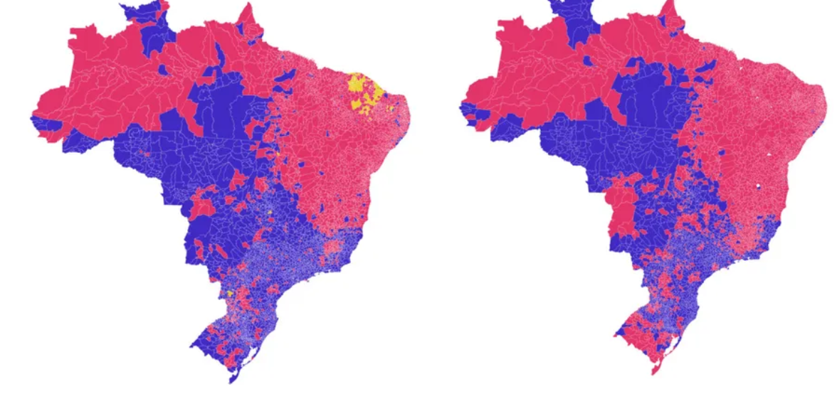 Brazil runoff election results graphic