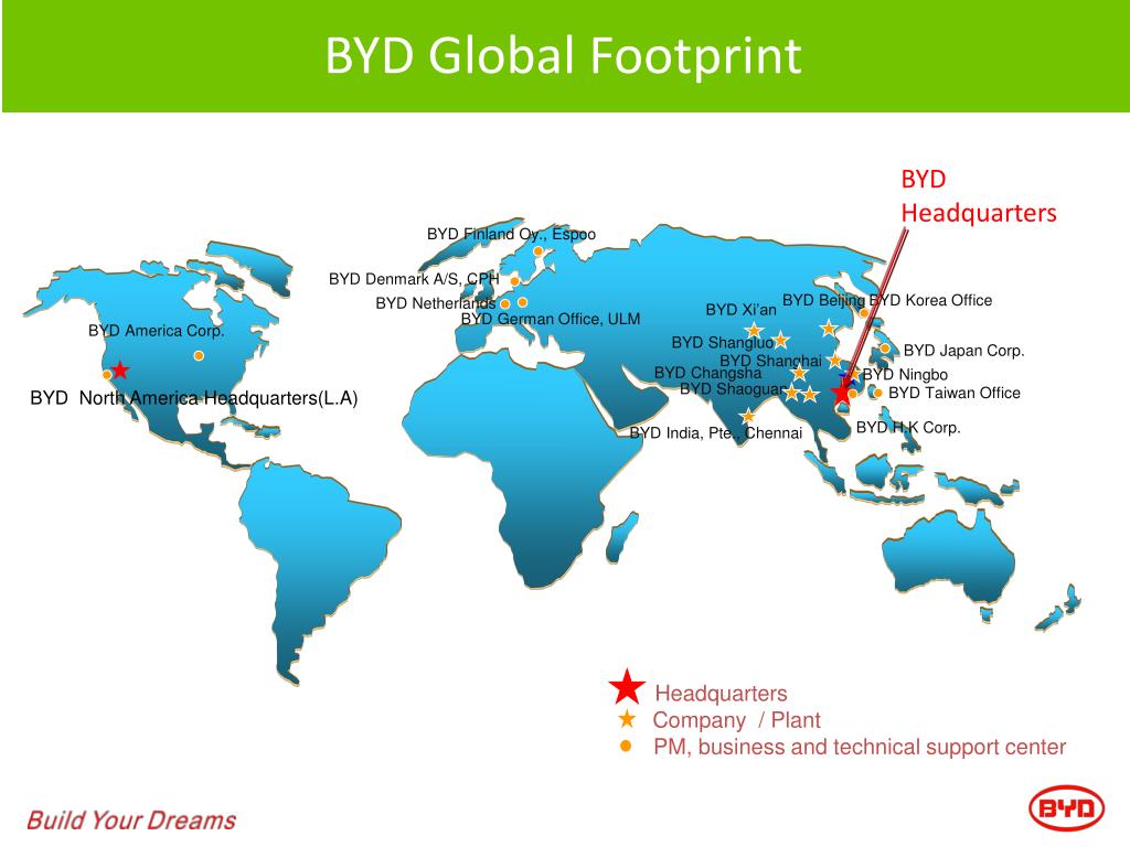BYD global expansion map