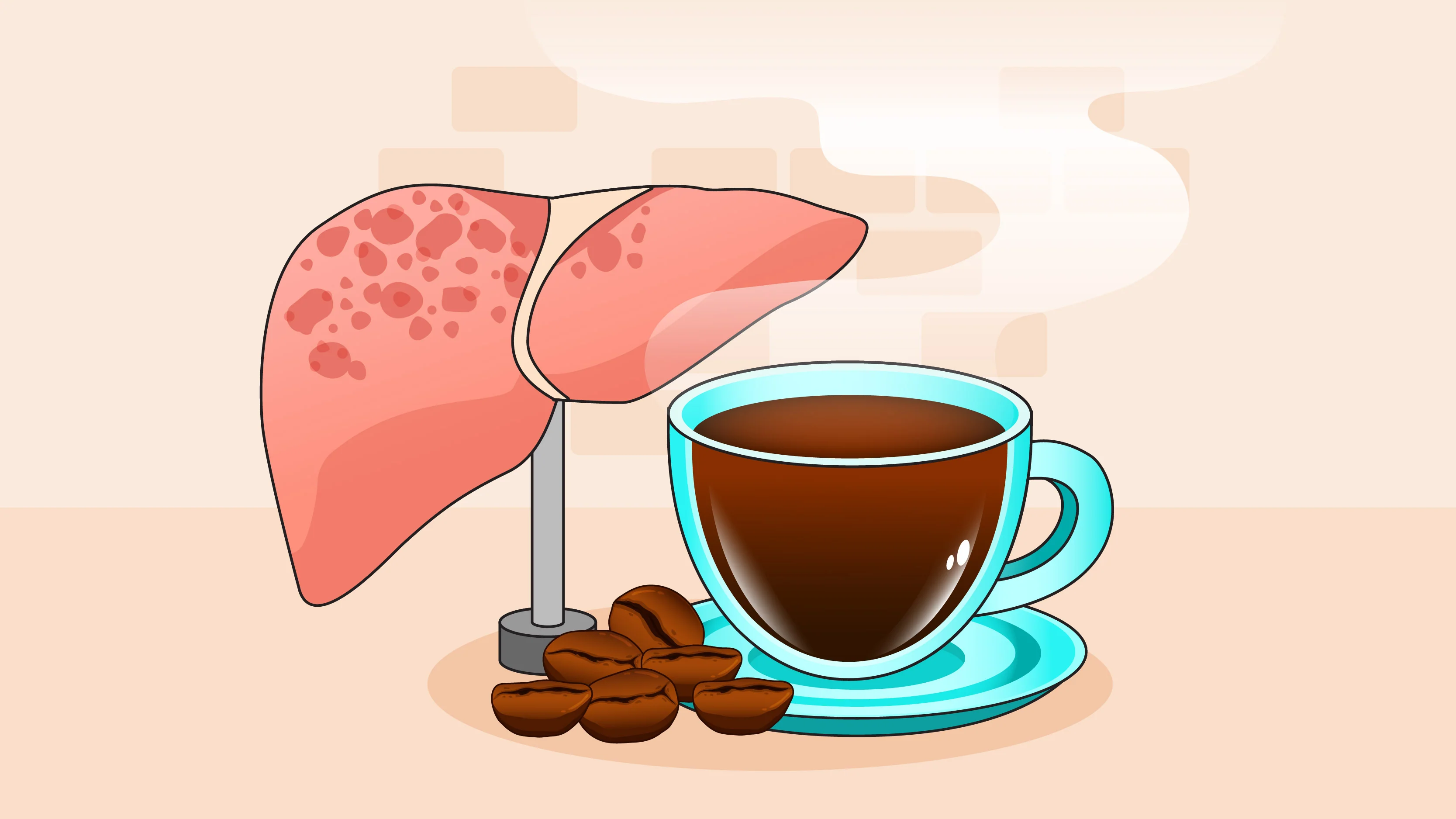 coffee cup liver illustration