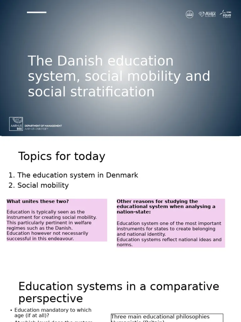 Denmark social mobility education