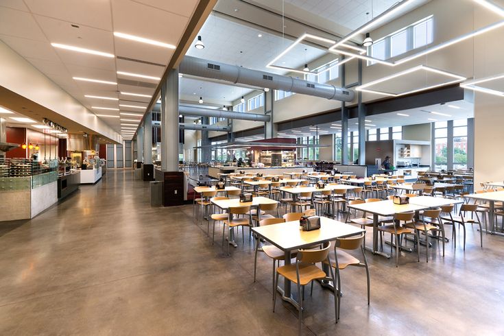 dorm cafeteria dining hall interior